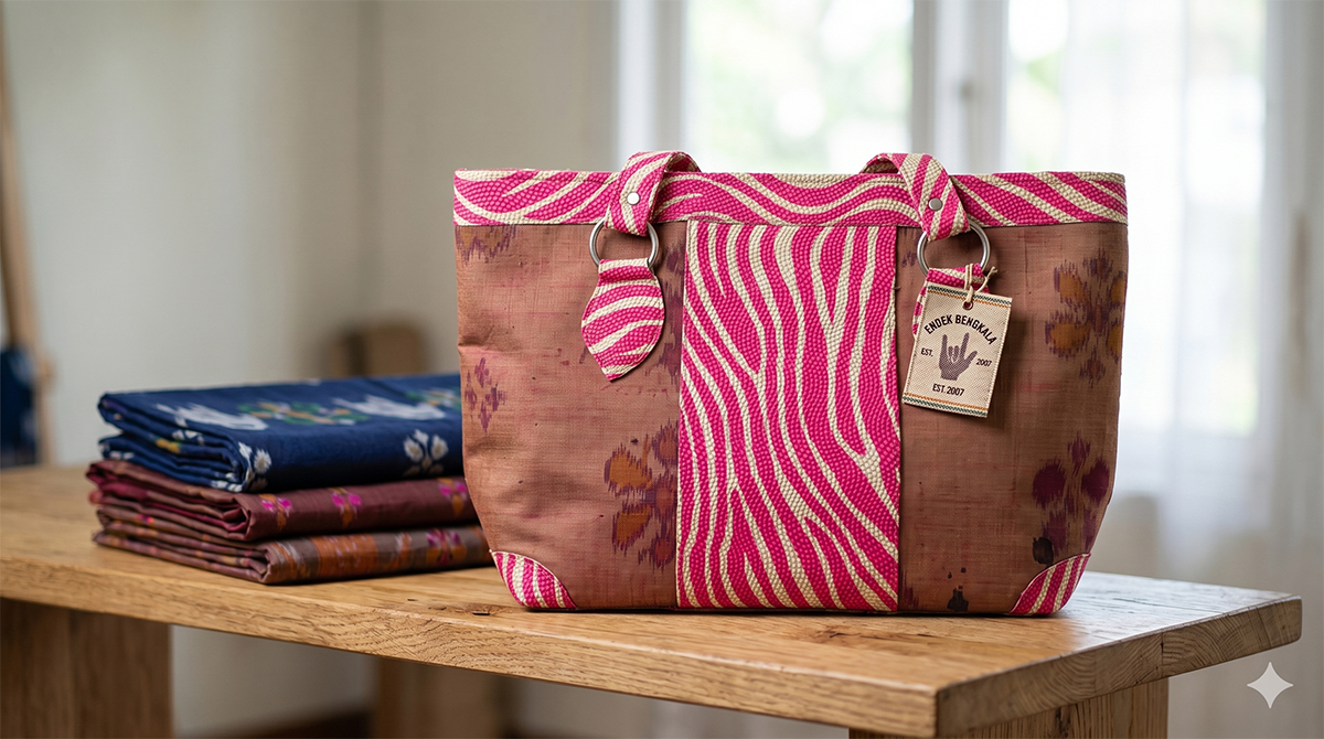 Tas Selempang Handmade Endek Bali Motif Etnik